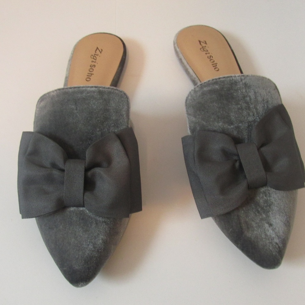 Zigi Soho Velour Mules Sz 9 E59